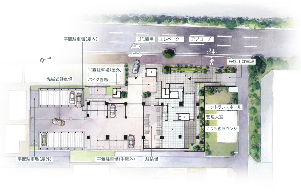 ランドプランイメージイラスト